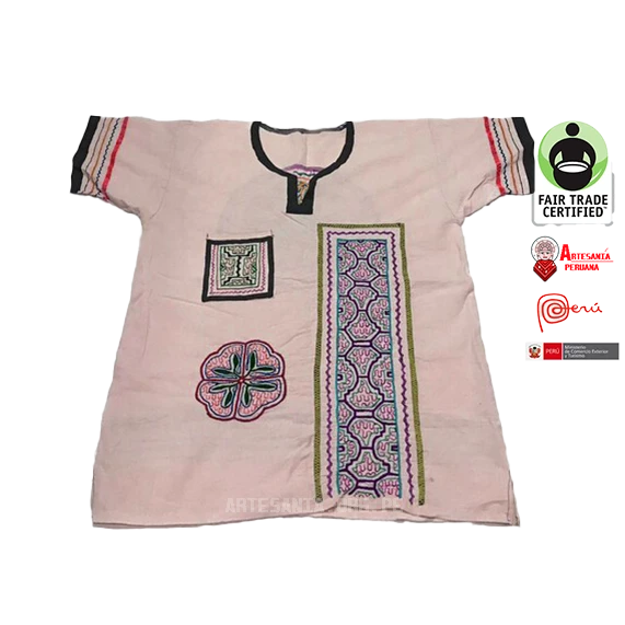 Camiseta Shipibo Bordada