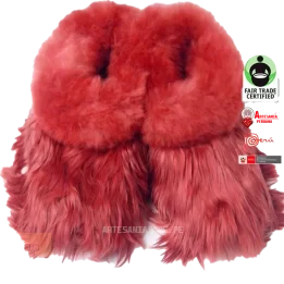 Calido 100 Baby Alpaca Fur Fuzzy Pantuflas Pantuflas Suri