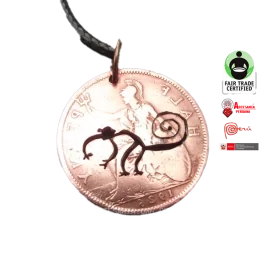 Collar de mono peruano de las Lineas de Nazca tallado