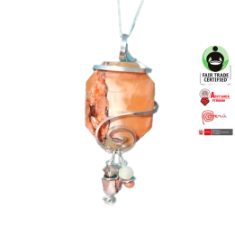 Collar rodeado de opalo amarillo opalo peruano amarillo collar de