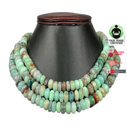 Cuentas redondas de piedras preciosas de opalo peruano natural 75 8