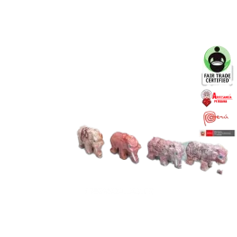 Exquisito elefante de esteatita peruana elefante toro colmillos