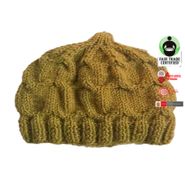 Gorro de Lana de Invierno Tejido a Mano con Diseno
